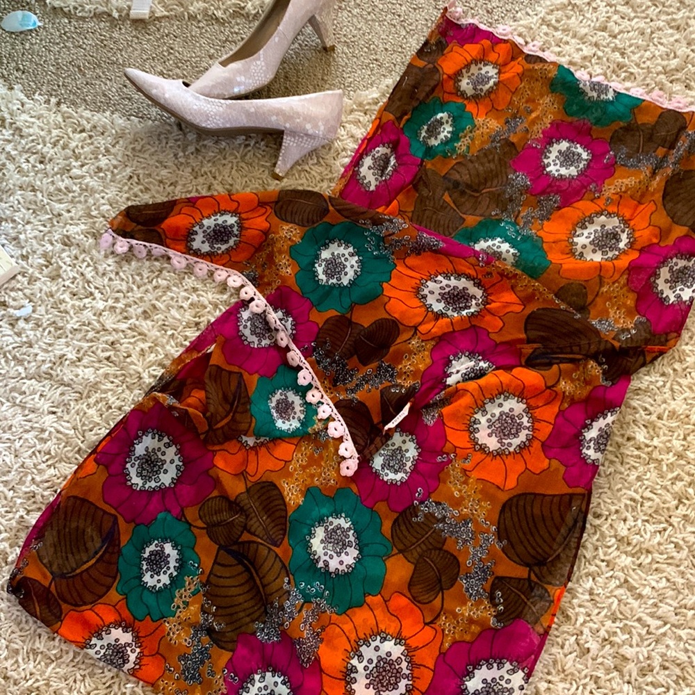 Fossil floral scarf. Used good condition